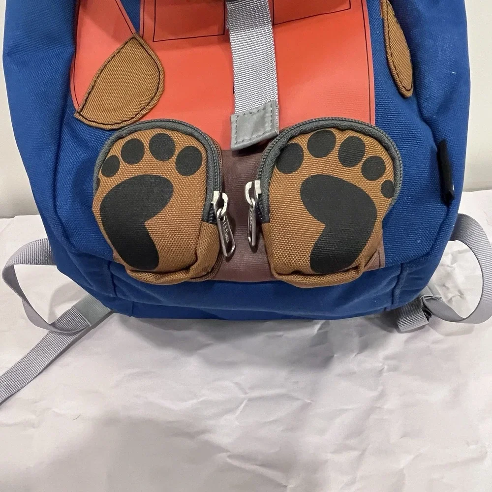 LL BEAN Kids Teddy Bear Backpack Blue Daycare Pre-K‎ Camp Toddler Boy Girl, EUC